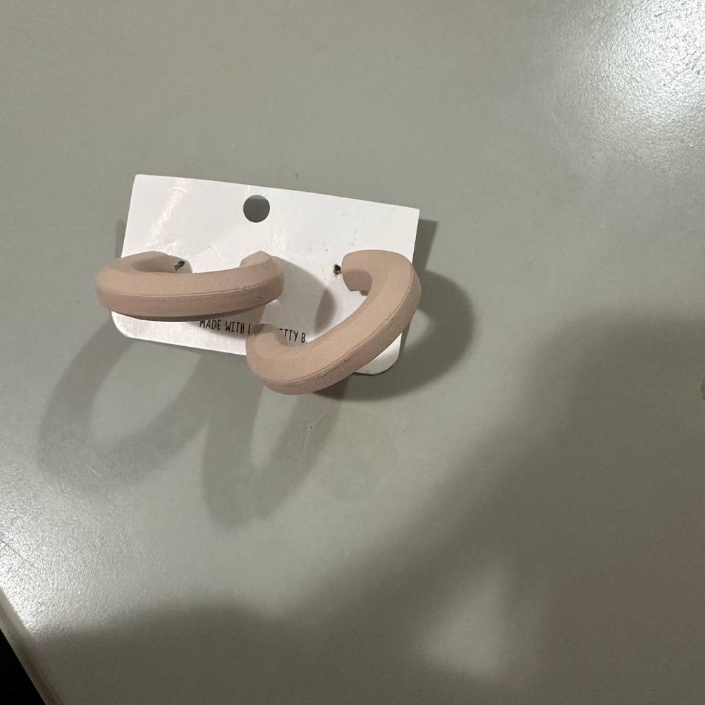 Elegant Tan Hoop Earrings